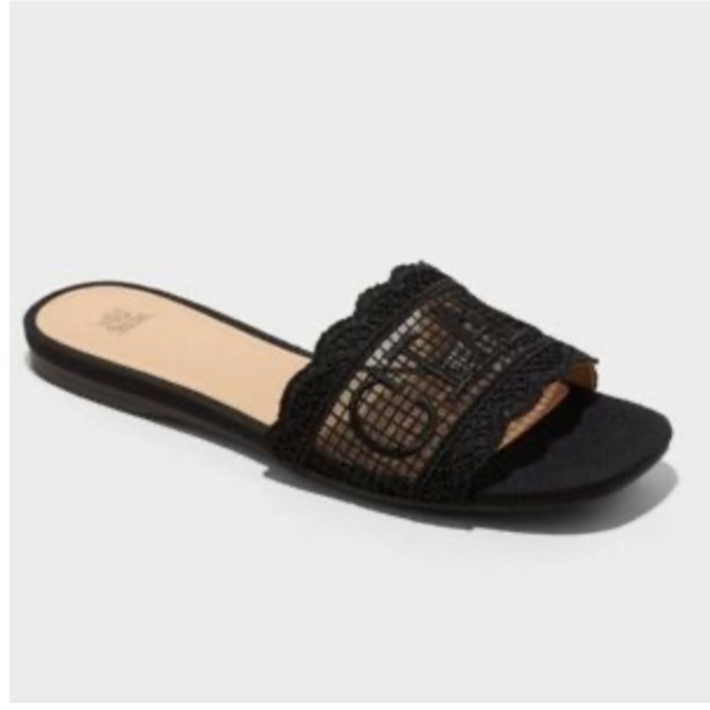 WILD FABLE  Josephina "Caio" Lace Flat
Black Sandals size 6.5